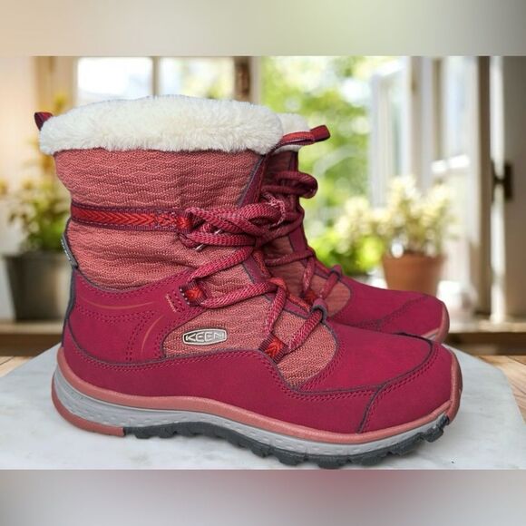 🔥 KEEN || Winter Snow Insulated Terradora Apres Fur Lined Hiking Boot Size 5 - Picture 4 of 16